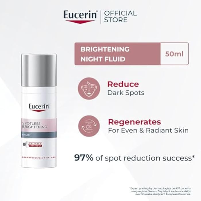 Eucerin Even Pigment Perfector Face Night Cream with Thiamidol, Reduces Dark Spots and Regenerates Skin, Absorbs Quickly, Moisturizer for All Skin Types, 50ml - Image 4